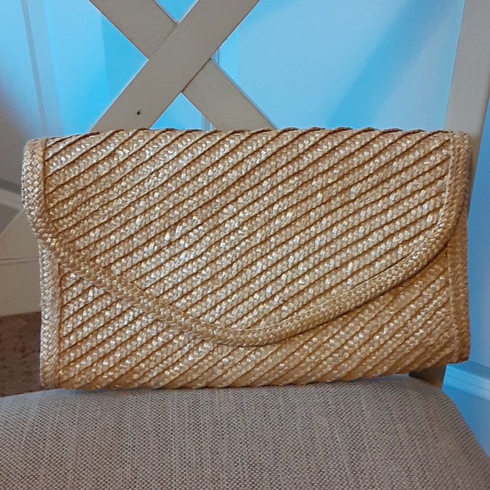 Straw Clutch Purse